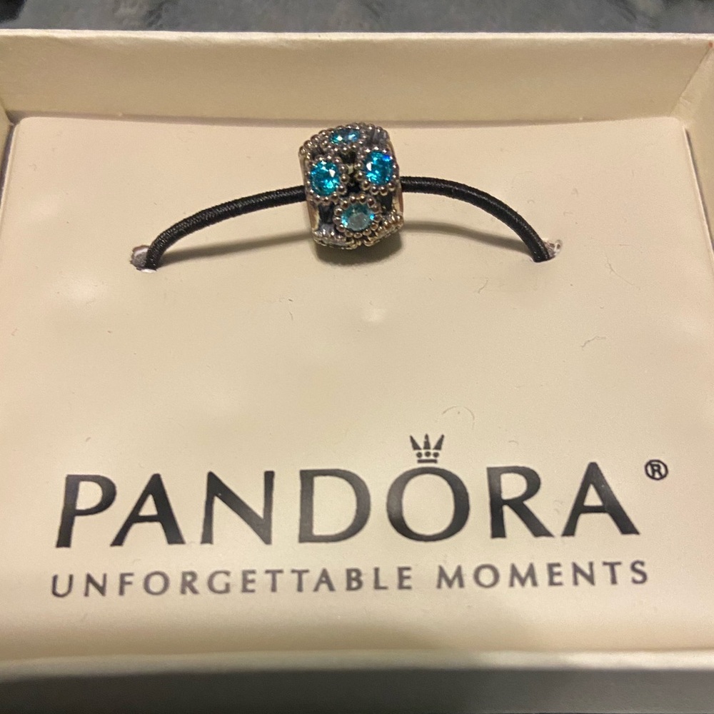 Blue Pavé Round Pandora Charm